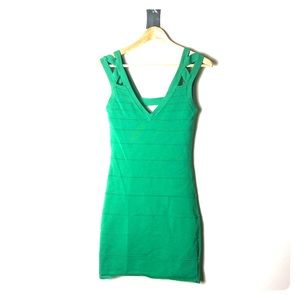 Green bandage dress